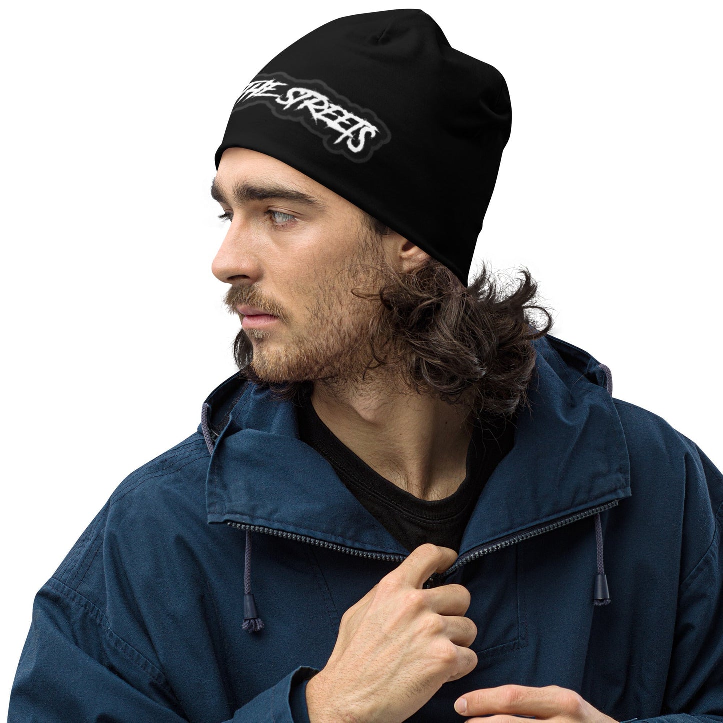 We Run The Streets BLACK Beanie - BLOODY-STREETS.DE Streetwear Herren und Damen Hoodies, T-Shirts, Pullis