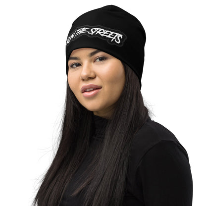 We Run The Streets BLACK Beanie - BLOODY-STREETS.DE Streetwear Herren und Damen Hoodies, T-Shirts, Pullis