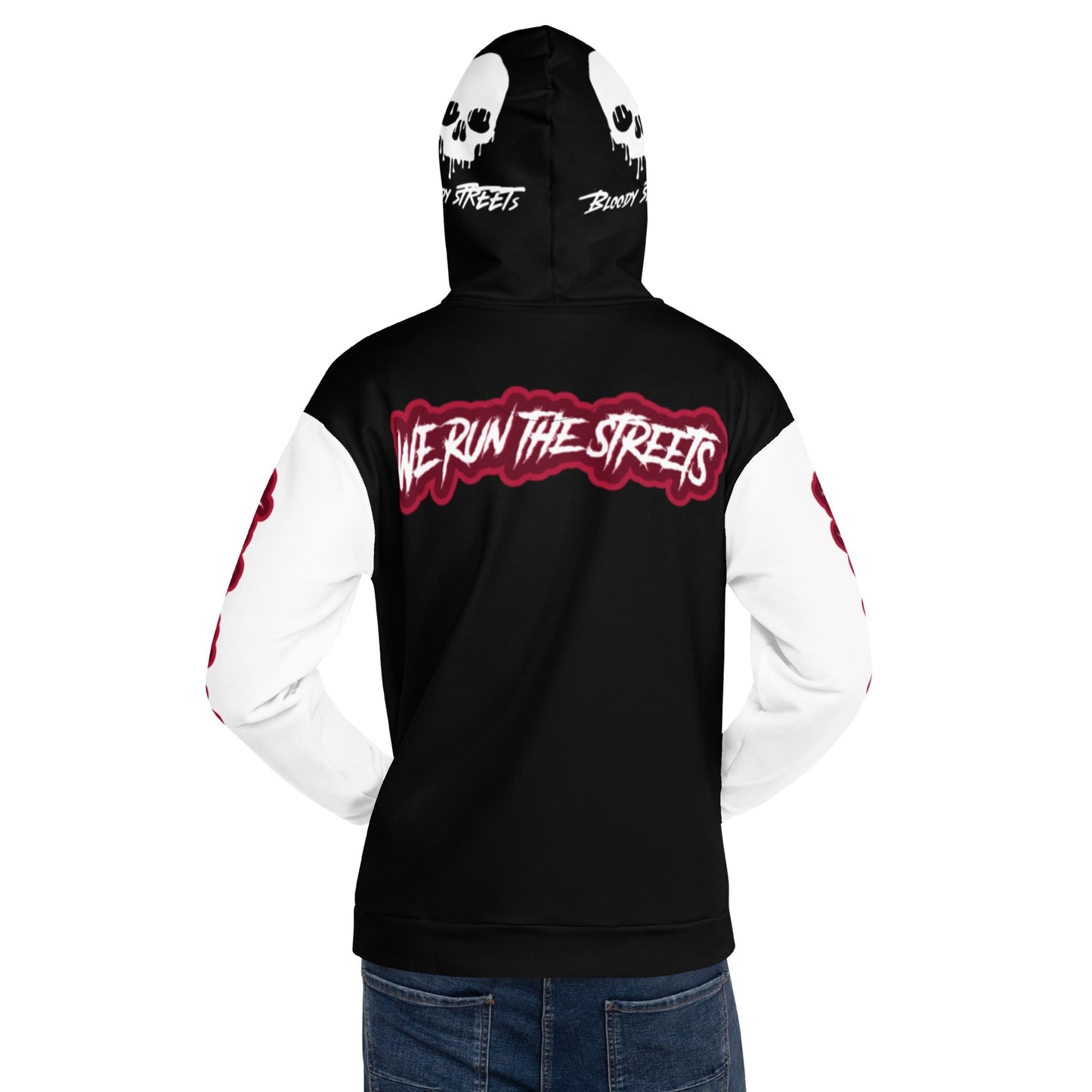 We Run The Streets BLACK Hoodie - BLOODY-STREETS.DE Streetwear Herren und Damen Hoodies, T-Shirts, Pullis