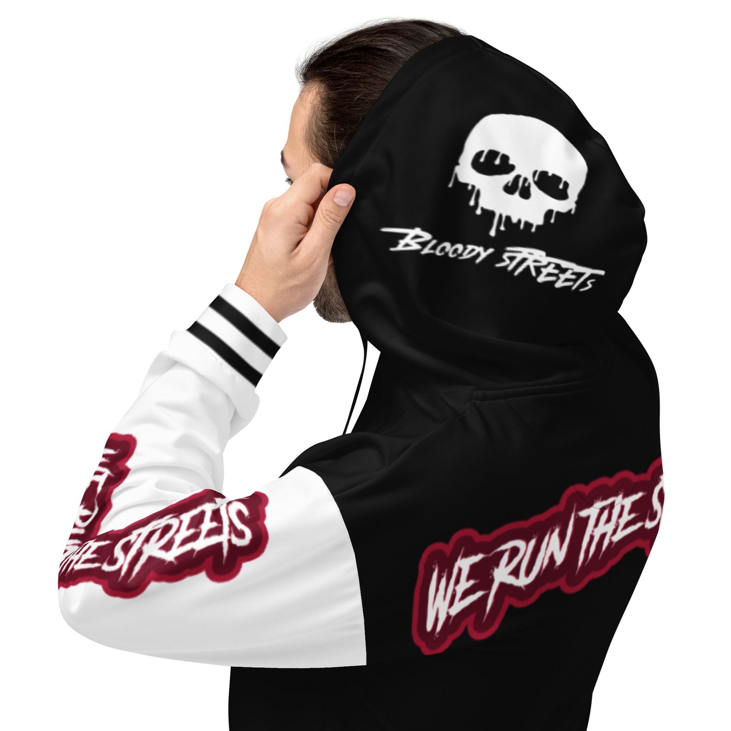 We Run The Streets BLACK Hoodie - BLOODY-STREETS.DE Streetwear Herren und Damen Hoodies, T-Shirts, Pullis