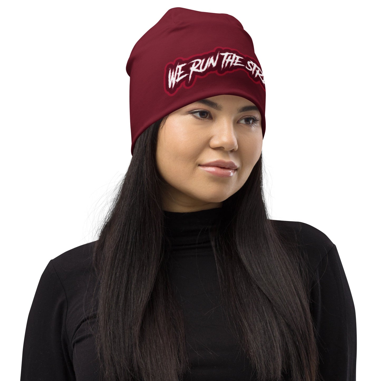 We Run The Streets DOUBLE RED Beanie - BLOODY-STREETS.DE Streetwear Herren und Damen Hoodies, T-Shirts, Pullis