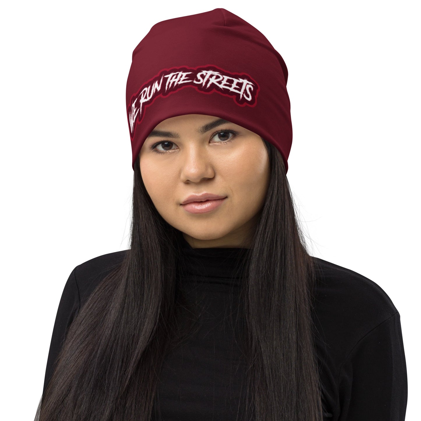 We Run The Streets DOUBLE RED Beanie - BLOODY-STREETS.DE Streetwear Herren und Damen Hoodies, T-Shirts, Pullis