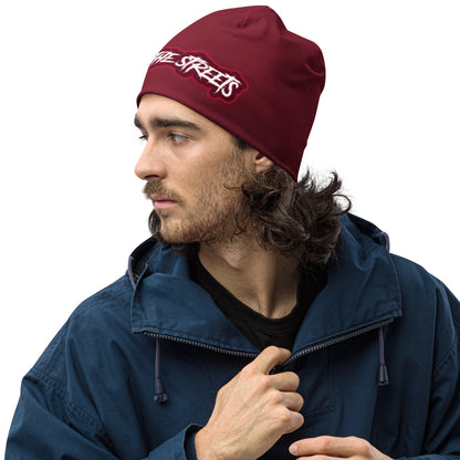 We Run The Streets DOUBLE RED Beanie - BLOODY-STREETS.DE Streetwear Herren und Damen Hoodies, T-Shirts, Pullis