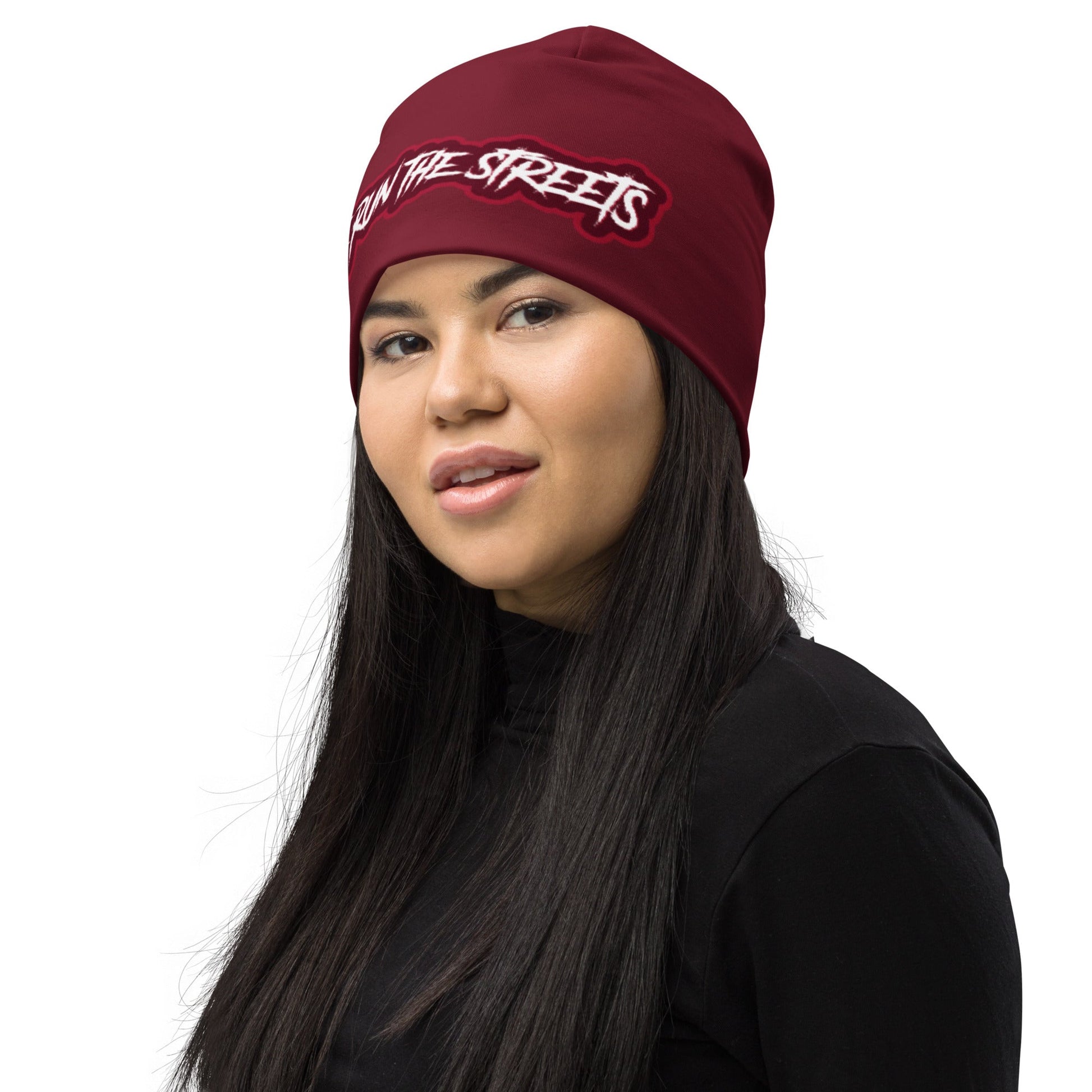 We Run The Streets DOUBLE RED Beanie - BLOODY-STREETS.DE Streetwear Herren und Damen Hoodies, T-Shirts, Pullis