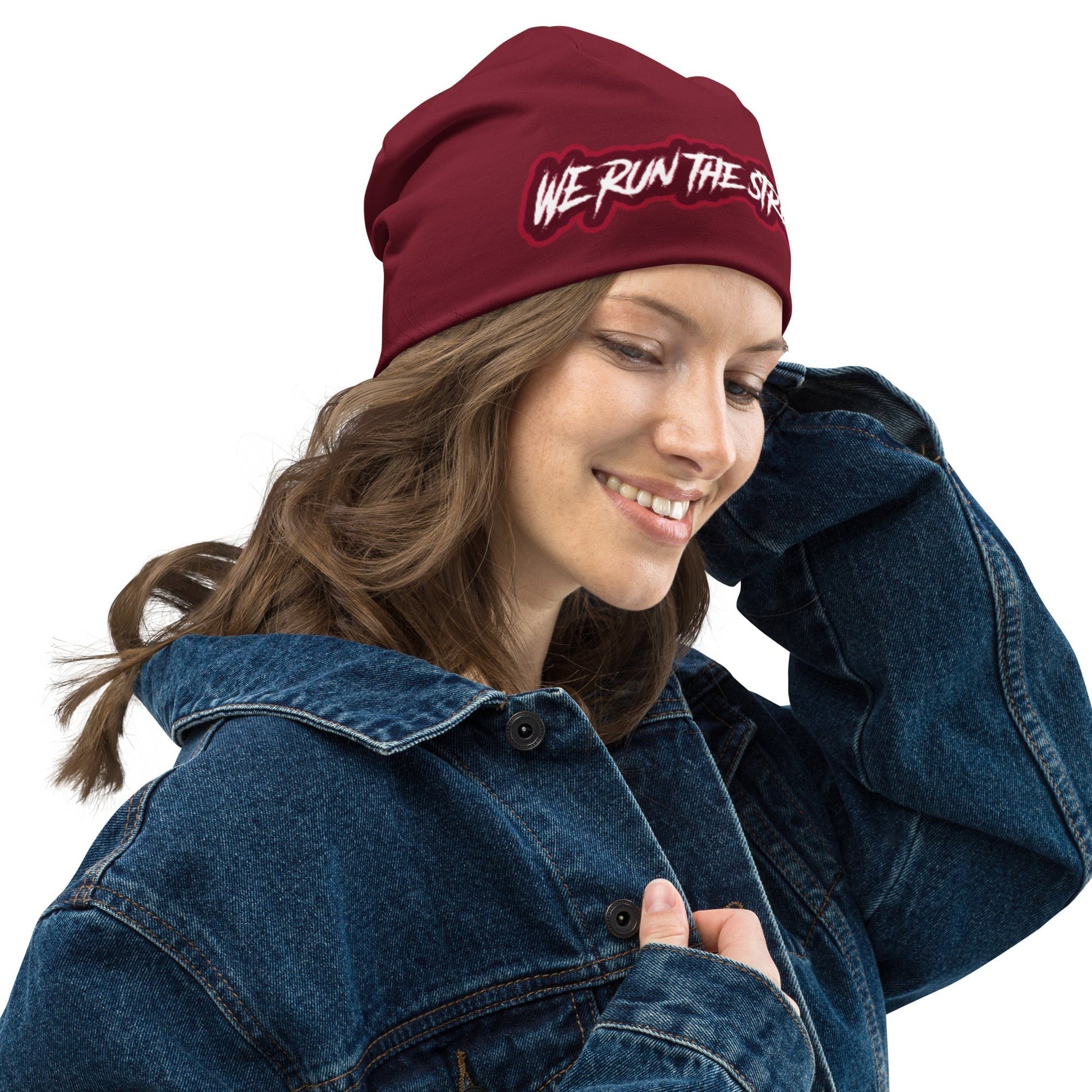 We Run The Streets DOUBLE RED Beanie - BLOODY-STREETS.DE Streetwear Herren und Damen Hoodies, T-Shirts, Pullis