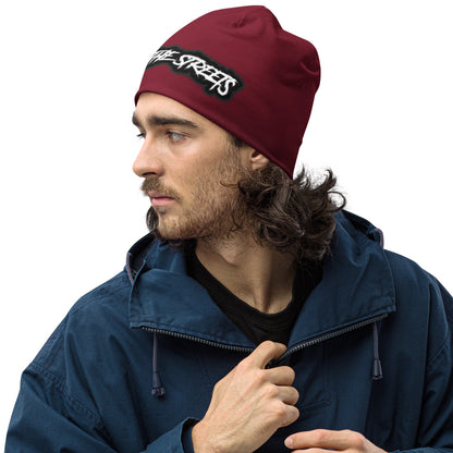 We Run The Streets RED Beanie - BLOODY-STREETS.DE Streetwear Herren und Damen Hoodies, T-Shirts, Pullis