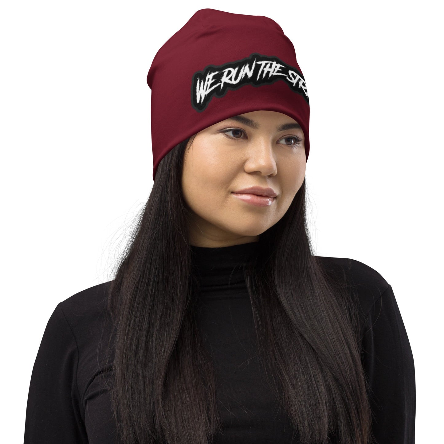 We Run The Streets RED Beanie - BLOODY-STREETS.DE Streetwear Herren und Damen Hoodies, T-Shirts, Pullis