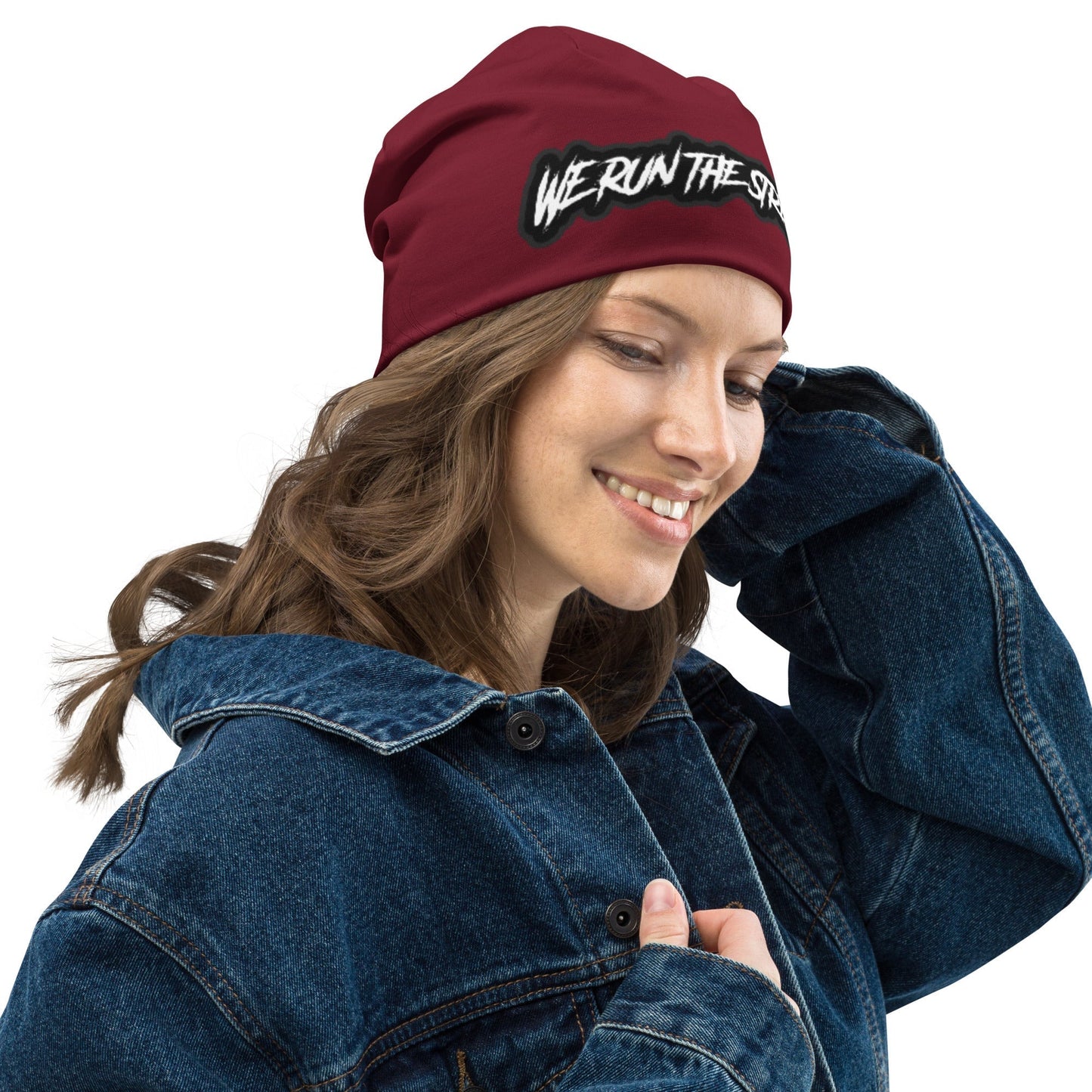 We Run The Streets RED Beanie - BLOODY-STREETS.DE Streetwear Herren und Damen Hoodies, T-Shirts, Pullis