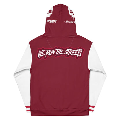 We Run The Streets RED Hoodie - BLOODY-STREETS.DE Streetwear Herren und Damen Hoodies, T-Shirts, Pullis