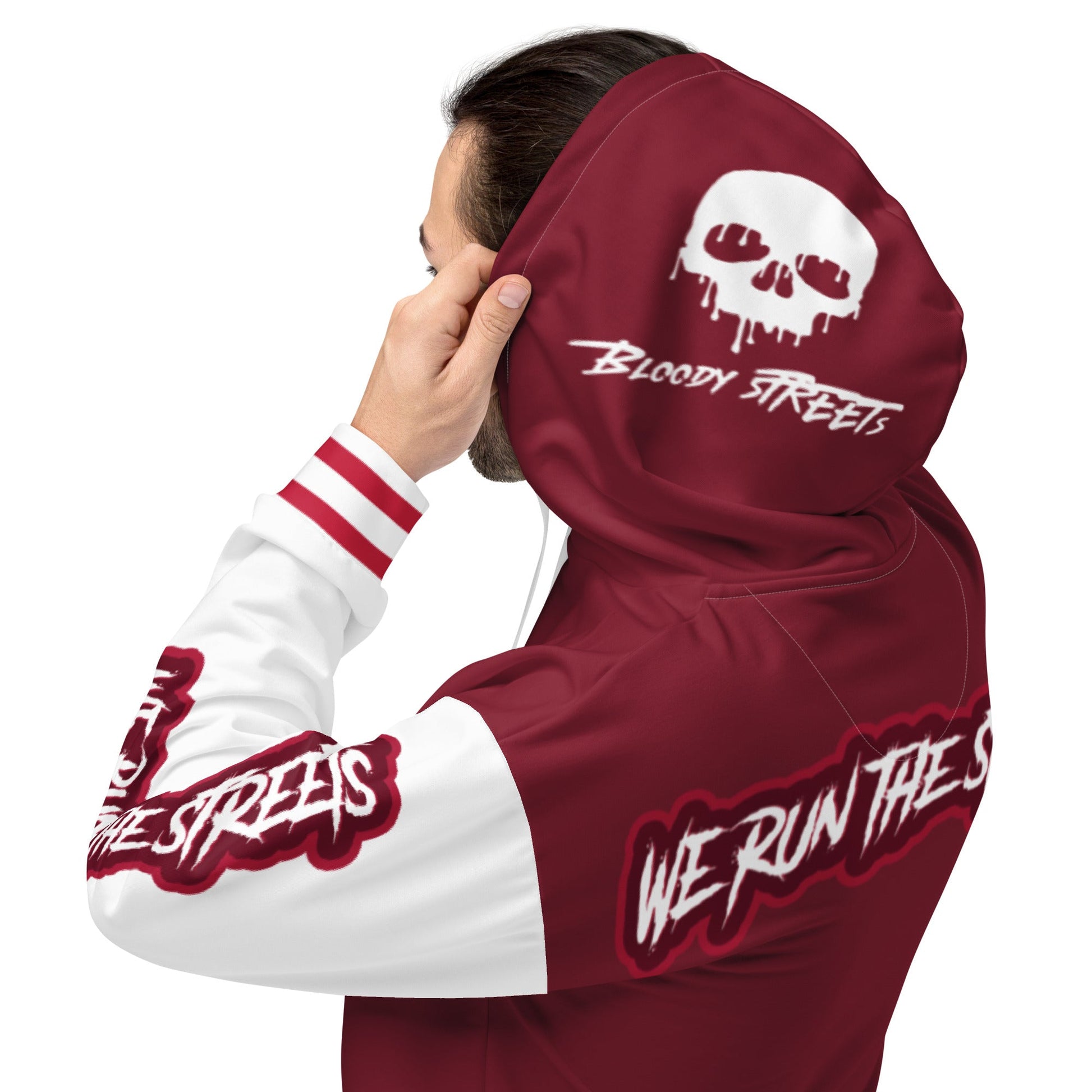 We Run The Streets RED Hoodie - BLOODY-STREETS.DE Streetwear Herren und Damen Hoodies, T-Shirts, Pullis