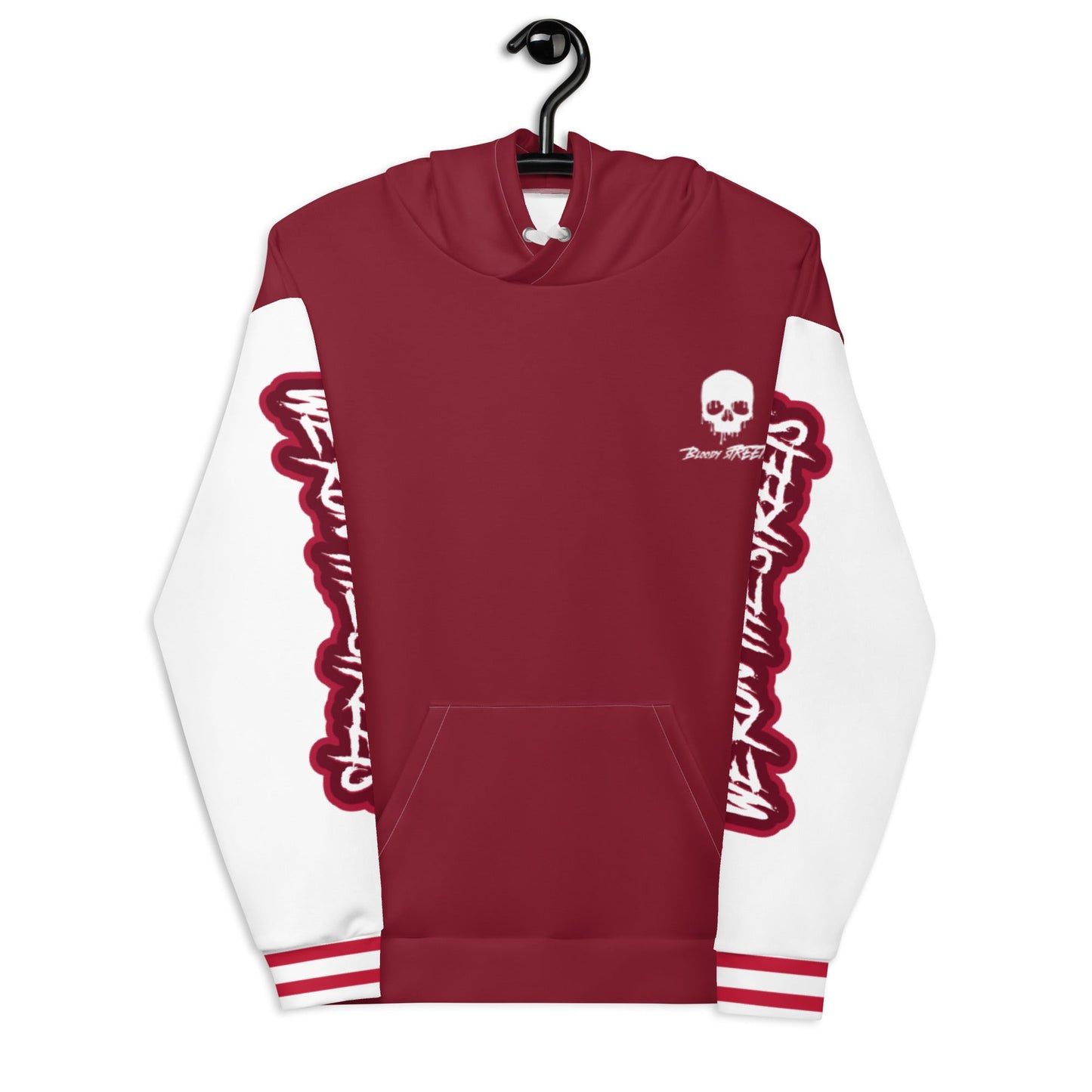 We Run The Streets RED Hoodie - BLOODY-STREETS.DE Streetwear Herren und Damen Hoodies, T-Shirts, Pullis