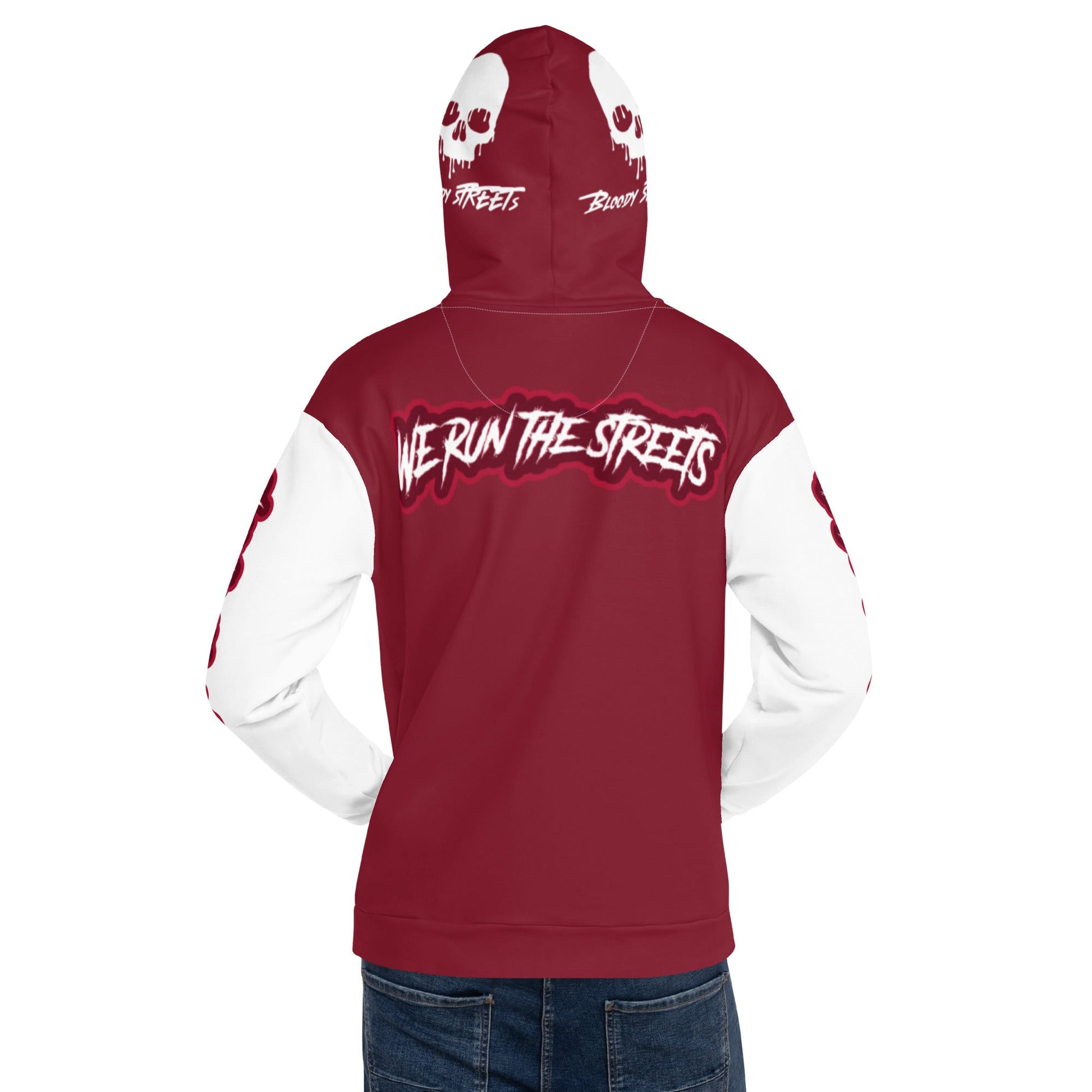 We Run The Streets RED Hoodie - BLOODY-STREETS.DE Streetwear Herren und Damen Hoodies, T-Shirts, Pullis